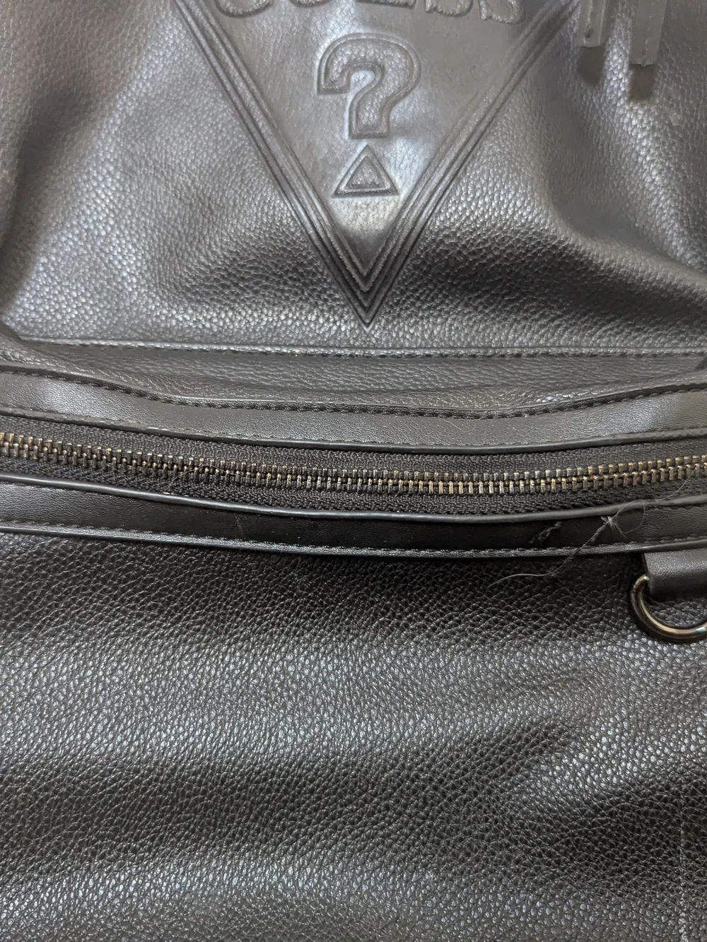 GUESS Black Leather Backpack